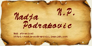 Nadja Podrapović vizit kartica